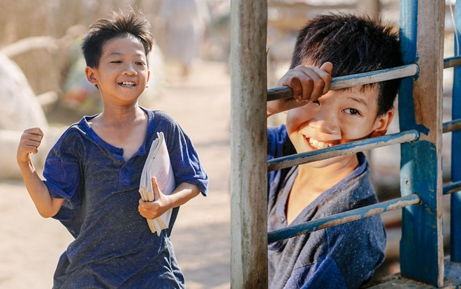 Lần đầu đóng phim, Á quân 'Giọng hát Việt nhí 2018' Nguyễn Minh Chiến uống no nước biển Ảnh 2