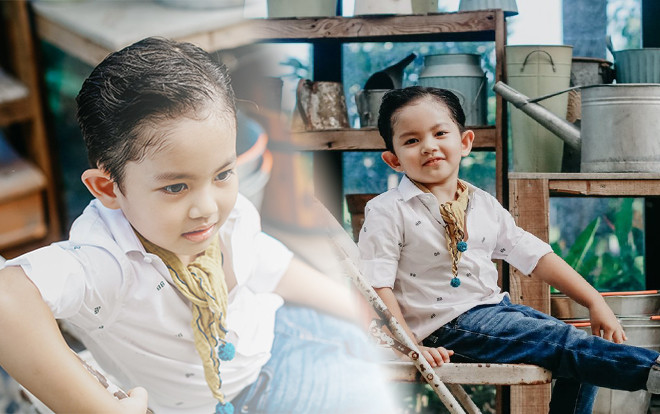 Con trai Khánh Thi và Phan Hiển đích thị con nhà nòi, pose dáng chuẩn như 'soái ca’ Ảnh 2