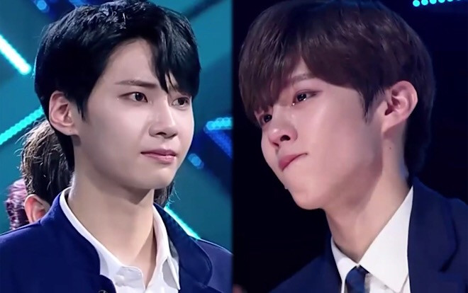 'Produce X 101': Kim Woo Seok vô hồn vỗ tay khi Lee Jin Hyuk bị loại, lòng quặn thắt đến rơi nước mắt Ảnh 2