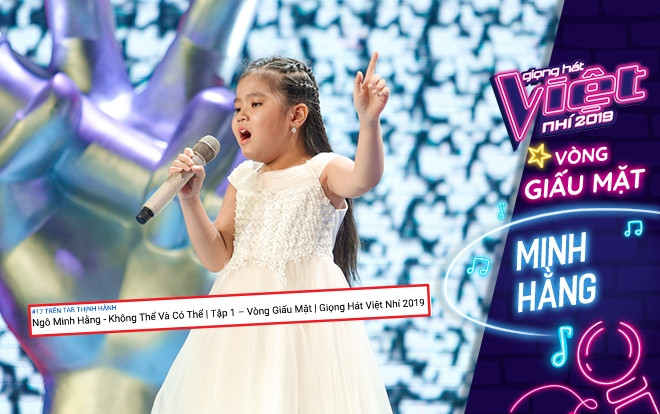 Lộ diện nhân tố hot nhất tập 1 vòng Giấu mặt - The Voice Kids 2019: Cô bé Minh Hằng lọt Top Trending Youtube Ảnh 2