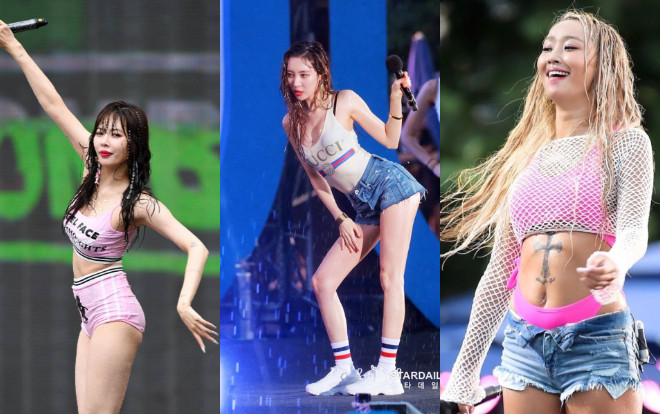 Những màn ăn mặc thiếu vải 'thiêu đốt' ánh nhìn của sao Hàn tại lễ hội Waterbomb Ảnh 2