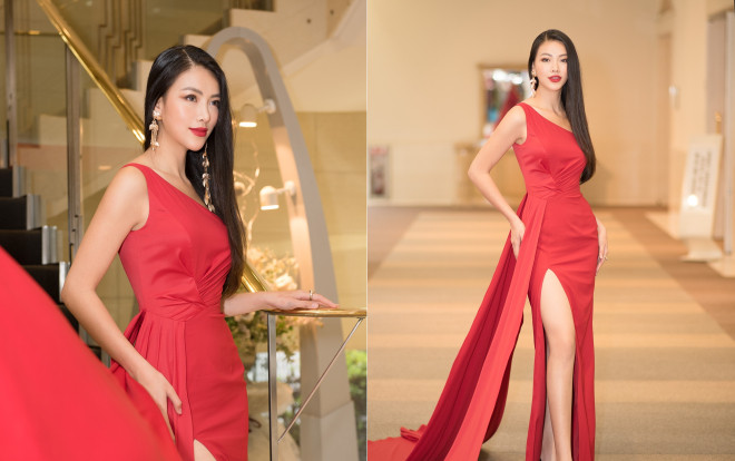 Váy dài lê thê lại xẻ quá cao, hoa hậu Phương Khánh xử trí thông minh nhận lời khen ngợi Ảnh 2