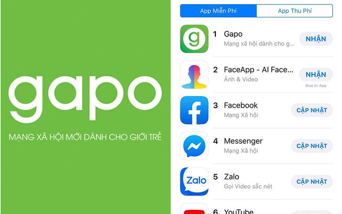 Sau 1 ngày ra mắt, MXH Gapo bất ngờ vượt mặt Facebook và YouTube trên App Store Ảnh 2