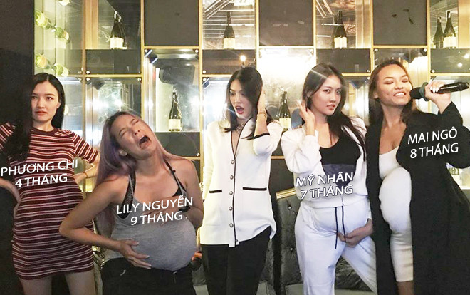 Mai Ngô - Lilly Nguyễn độn bụng bầu lố, chị cả Lan Khuê thai 6 tháng bỗng thon thả lạ kỳ! Ảnh 2