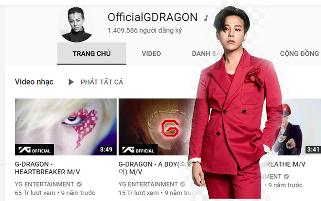 Cộng đồng V.I.P xôn xao: Kênh Youtube G-Dragon sở hữu hơn 1,4 triệu follow dù không… đăng tải video nào! Ảnh 2