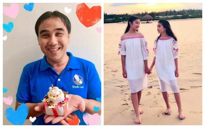 Cười té ghế khi Quyền Linh khoe bánh sinh nhật 'bự chà bá' do chính tay 2 cô con gái làm tặng Ảnh 2