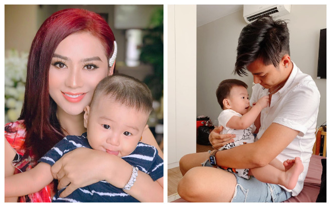 Quý tử 9 tháng tuổi càng lớn càng đẹp trai giống bố, Lâm Khánh Chi nhận cả rổ lời khen Ảnh 2