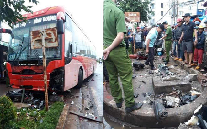 Xe khách giường nằm lao vào chợ ven đường, 3 người thiệt mạng Ảnh 2
