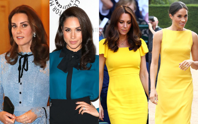 Không hẹn mà gặp, công nương Meghan và Kate liên tục diện quần áo như chị em sinh đôi Ảnh 2