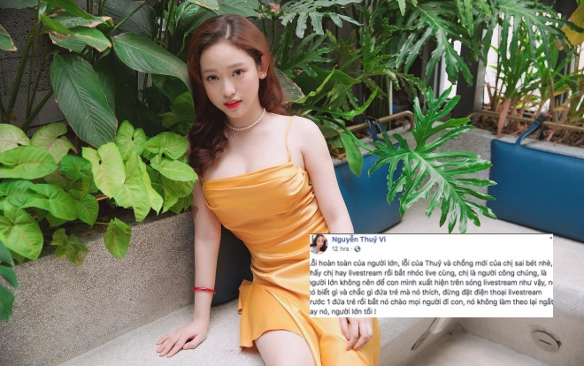 Thuý Vi bỗng hoá sâu sắc khi đăng status trách móc Thu Thuỷ đã 'livestream rồi bắt con live cùng' Ảnh 2