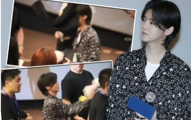 Người hâm mộ nhiệt tình đến quá mức, Lộc Hàm bị ném áo thun vào người nhưng vẫn nở nụ cười Ảnh 2