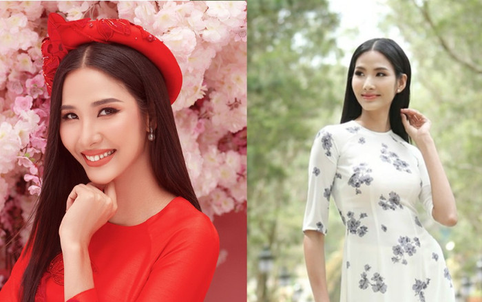 Hoàng Thùy tung clip với áo dài tím, fan ngây ngất nức nở khen Ảnh 2