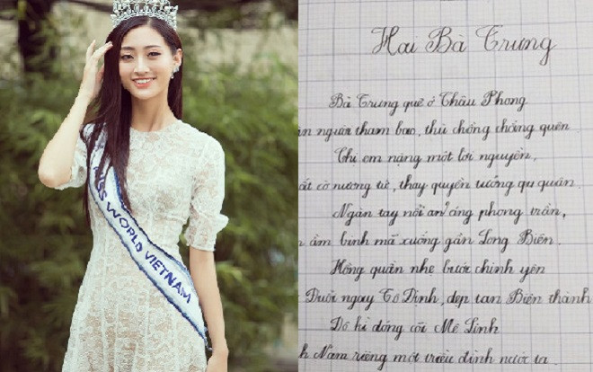 Xinh đẹp và sở hữu thành tích học tập đáng ngưỡng mộ, Tân hoa hậu Lương Thùy Linh còn gây bất ngờ với loạt chữ viết tay đẹp như in Ảnh 2
