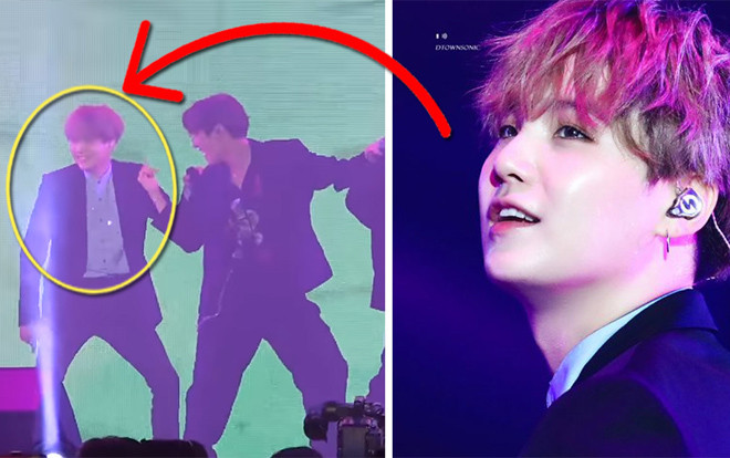 Khoảnh khắc fan 'rần rần': Bị J-Hope 'trêu ghẹo' trên sân khấu, biểu cảm của Suga (BTS) lập tức gây chú ý Ảnh 2