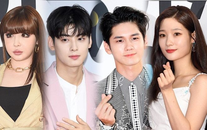 Thảm đỏ 'K-World Festa 2019': Cha Eun Woo - Ong Seong Woo đẹp hơn hoa, Park Bom cứng đơ như tượng Ảnh 2