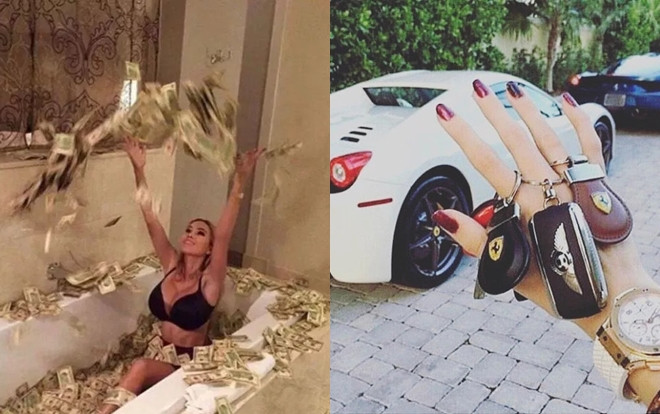 Hội con nhà giàu lại 'thiêu mắt' người xem với loạt ảnh tắm trong bồn đầy tiền hay đốt siêu xe 2 tỷ Ảnh 2