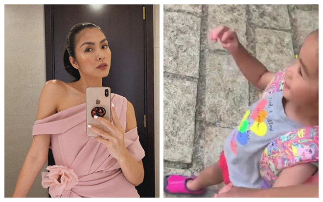 Dắt con gái đi học Tăng Thanh Hà để lộ gương mặt của con gái vì sự cố bất ngờ Ảnh 2