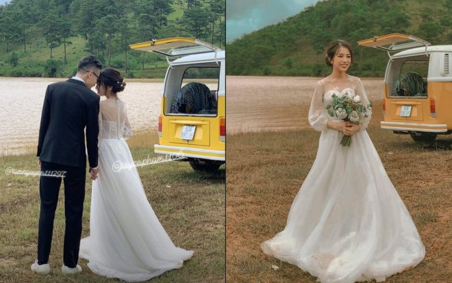 Con gái Minh Nhựa khoe ảnh mặc váy cưới ở Đà Lạt, dân tình khen ngợi không ngớt Ảnh 2