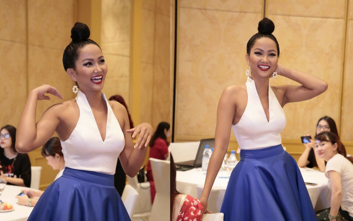 H'Hen Niê diện váy xòe bồng, hóa quý cô gợi cảm khiến fan Hà Nội vỡ oà Ảnh 2