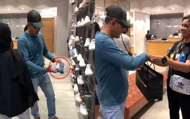 Ông bố nhìn chằm chằm đôi giày trong cửa hàng rồi vài phút sau bật khóc vì hành động bất ngờ của cô con gái Ảnh 2