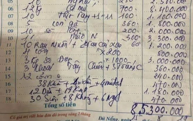 Đoàn du khách bức xúc vì hóa đơn hải sản hơn 85 triệu đồng, nhà hàng khẳng định không 'chặt chém' Ảnh 2