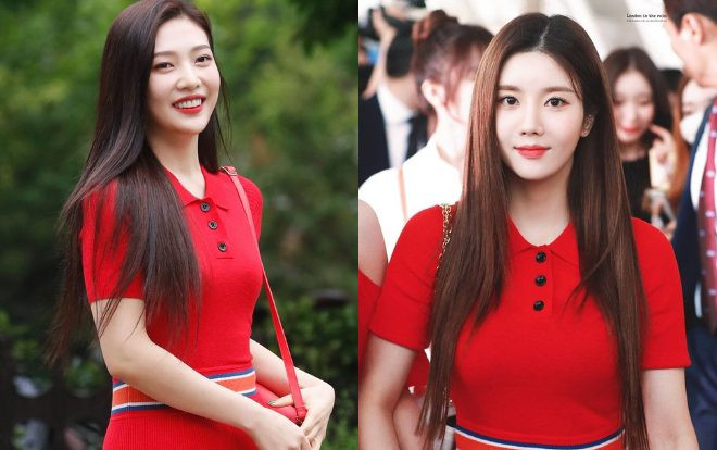 Joy (Red Velvet) đụng hàng váy đỏ với ‘bản sao Irene’ Kwon Eunbi (IZ*ONE), kẻ 8 lạng người nửa cân Ảnh 2