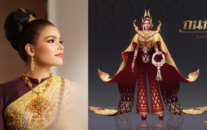 Choáng ngợp thực sự với trang phục dân tộc của Hoa hậu Hoàn vũ Thái Lan Ảnh 2