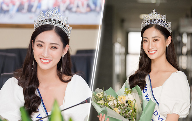 Hoa hậu Lương Thùy Linh đội vương miện 3 tỷ, thật thà thừa nhận: 'Em sợ thất học lắm!' Ảnh 2