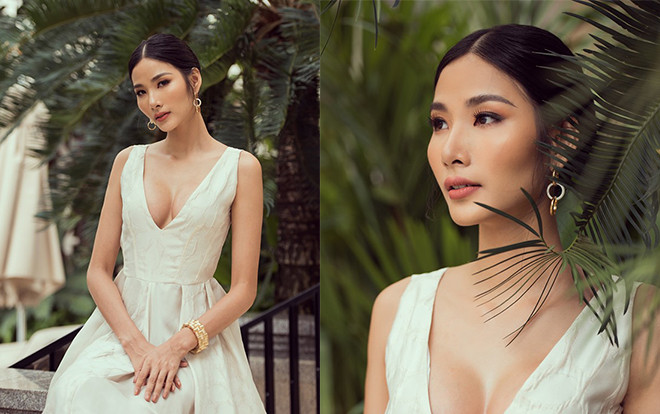 Diện váy trắng khoe thềm ngực ‘sương sương’, Hoàng Thùy khiến fan trầm trồ vì… quá xinh Ảnh 2