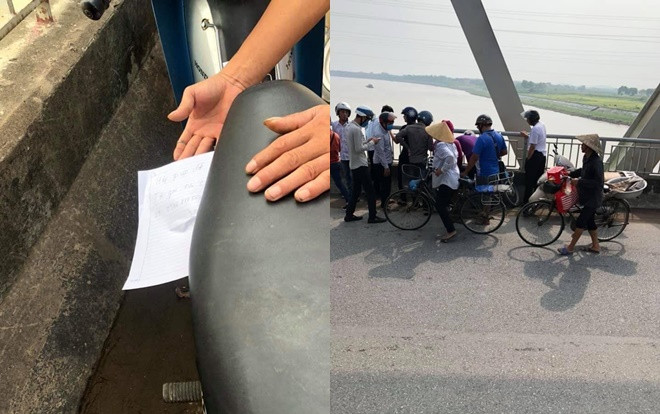 Người phụ nữ để lại xe máy kèm tờ giấy 'hãy giúp tôi gọi đến số điện thoại' rồi nhảy xuống sông tự tử Ảnh 2