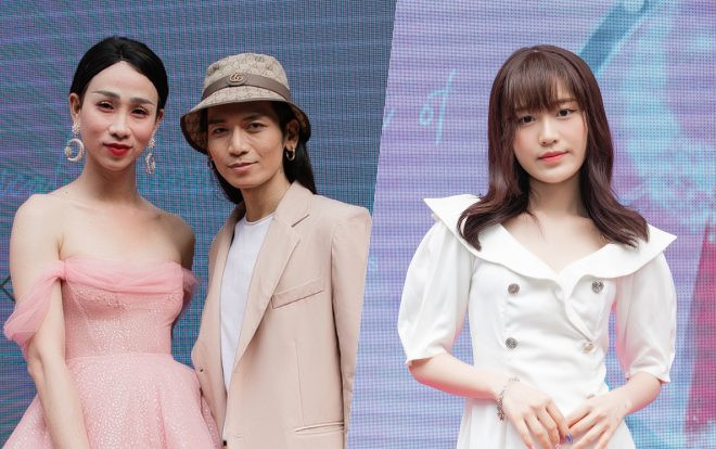 BB Trần nam tính hộ tống 'quý cô' Hải Triều, Han Sara xuất hiện gầy gò hậu tin đồn tình cảm Ảnh 2