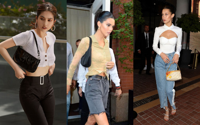 Ngọc Trinh bắt chước Kendall Jenner, Bella Hadid lăng xê kiểu túi vintage kẹp nách Ảnh 2