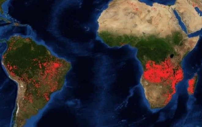 Rừng châu Phi cháy kinh hoàng gấp 3 lần ở Amazon qua ảnh vệ tinh NASA Ảnh 2