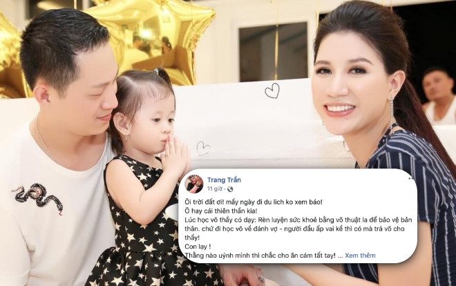 Trang Trần tag 'dằn mặt' chồng Việt kiều vì quá bức xúc vụ 'võ sư đánh vợ' Ảnh 2