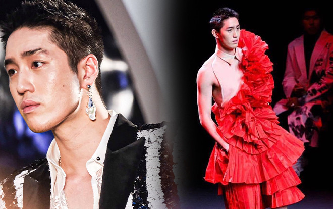 Tor Thanapob đẹp trai xuất thần trong trang phục nổi bật tại Elle Fashion Week 2019 Fall/Winter Ảnh 2