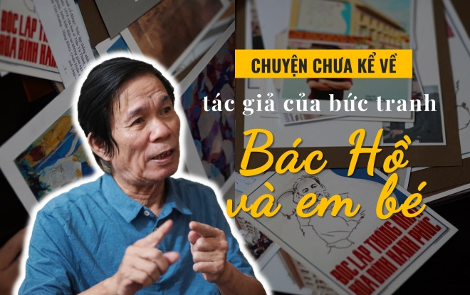 Những chuyện chưa bao giờ kể về người họa sĩ vẽ bức tranh 'Bác Hồ và em bé' treo ở bờ hồ Hoàn Kiếm hơn 40 năm qua Ảnh 2