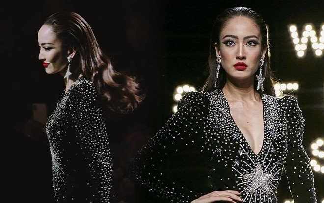 Taew Natapohn rũ bỏ hình ảnh thường thấy, hóa 'ác nữ' lạnh lùng quyến rũ trên sàn diễn Elle Fashion Week 2019 Ảnh 2