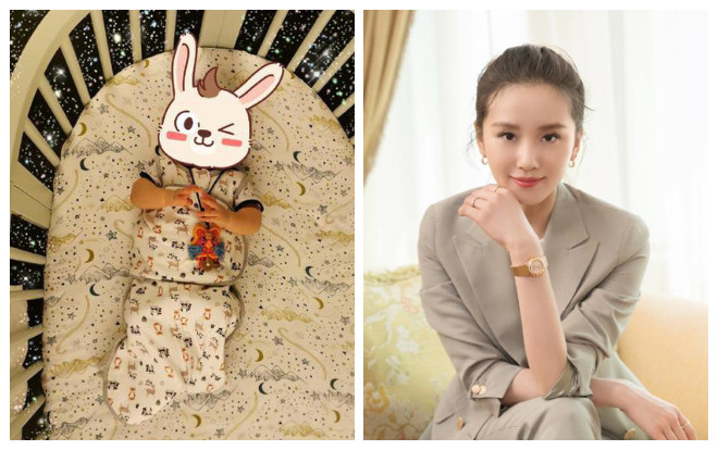 Lưu Thi Thi tự hào khoe tác phẩm thêu tay do chính cô tự làm dành cho con trai quý tử Ảnh 2