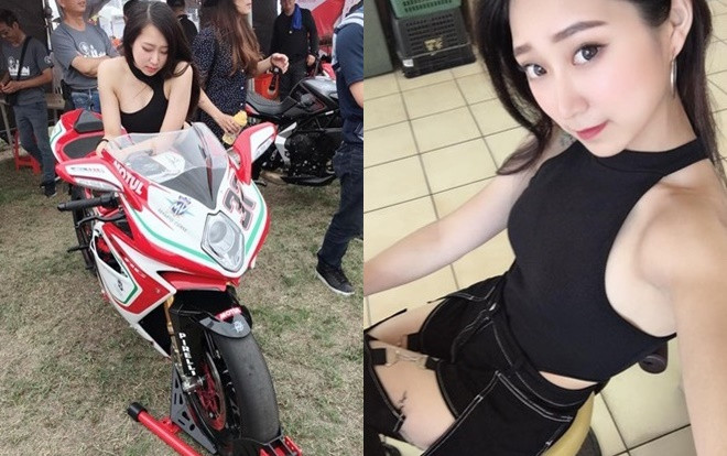 Nữ shipper nóng bỏng lái phân khối lớn khiến dân tình 'sốt sình sịch' Ảnh 2