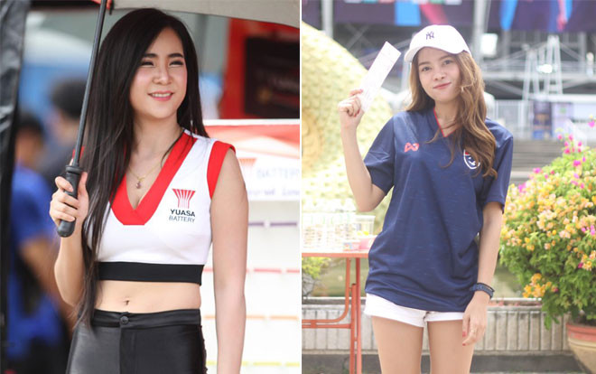 Hàng loạt bóng hồng Thái Lan khoe sắc trên SVĐ Thammasat khiến các CĐV bấn loạn Ảnh 2