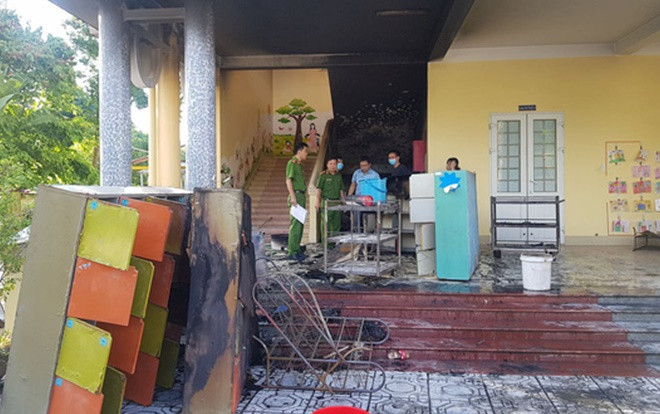 Cháy trường mầm non ở Quảng Trị, kịp thời sơ tán an toàn 118 học sinh Ảnh 2