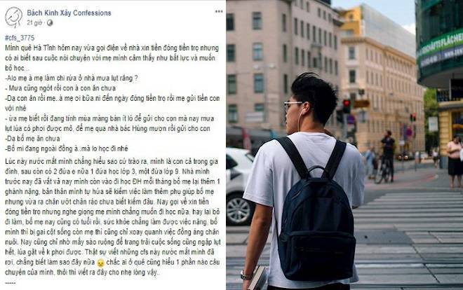 Nghẹn lòng với những dòng tâm sự của nam sinh Hà Tĩnh: 'Sau cuộc gọi về nhà xin đóng tiền trọ là sự bất lực và muốn bỏ học' Ảnh 2