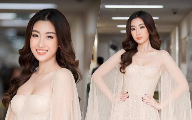 Đang tóc ngắn năng động, hoa hậu Đỗ Mỹ Linh 'biến hóa' tóc dài kiêu sa như công chúa Ảnh 2