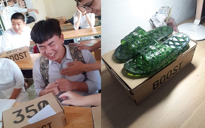 Cú sốc cực mạnh của nam sinh khi được các bạn nữ trong lớp tặng quà: Tưởng boots sang chảnh ai ngờ là đôi dép thần thánh! Ảnh 2