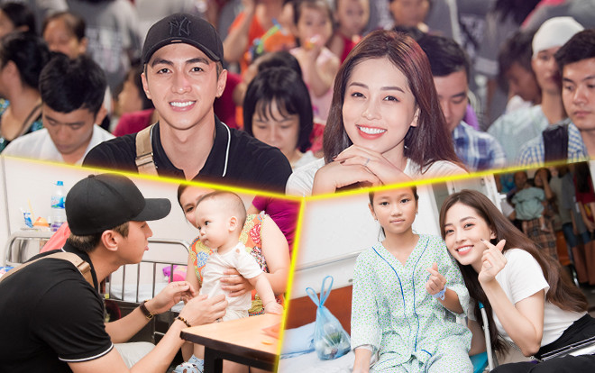 Phương Nga - Bình An trao quà Trung thu cho bệnh nhi, giản dị vẫn đẹp đôi 'hết phần thiên hạ' Ảnh 2