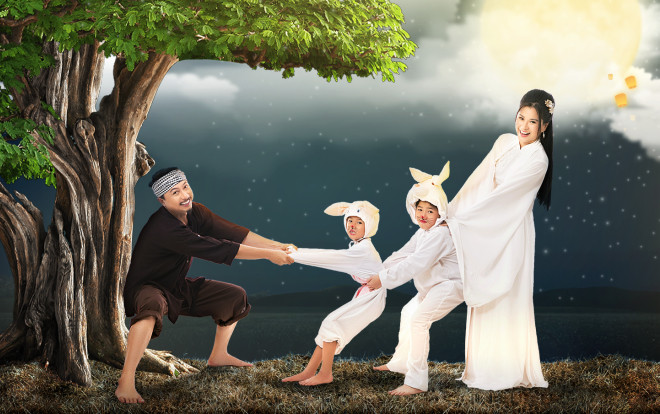 Quý tử nhà Hứa Minh Đạt - Lâm Vỹ Dạ theo bố mẹ lên cung trăng làm thỏ ngọc, nhắng nhít hết cỡ Ảnh 2