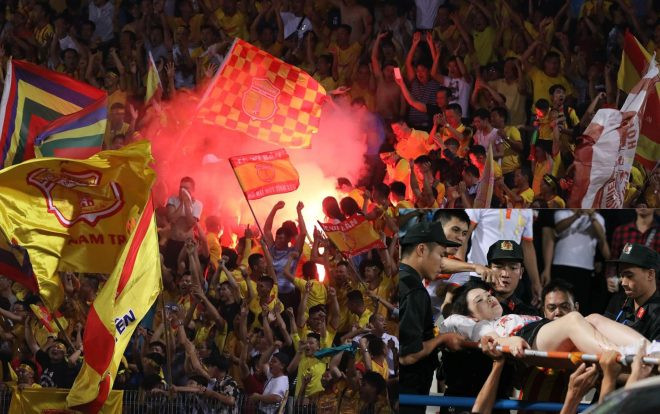 Khởi tố vụ án, triệu tập 14 đối tượng điều tra về hành vi bắn pháo khiến nữ cổ động viên bị thương trên sân Hàng Đẫy Ảnh 2