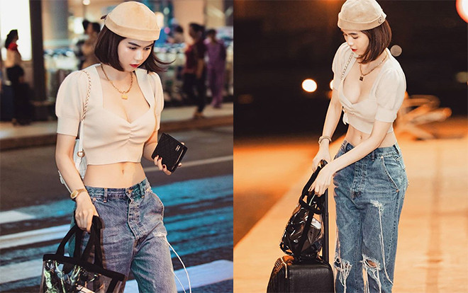 Mặc kệ Vũ Thu Phương nhắc nhở, Ngọc Trinh thản nhiên khoe vòng eo con kiến đi shopping đồ hiệu Ảnh 2