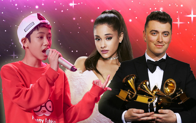 Trò cưng Phạm Quỳnh Anh - Đức Khôi nói tiếng Anh siêu chuẩn, thần tượng Ariana Grande - Sam Smith Ảnh 2