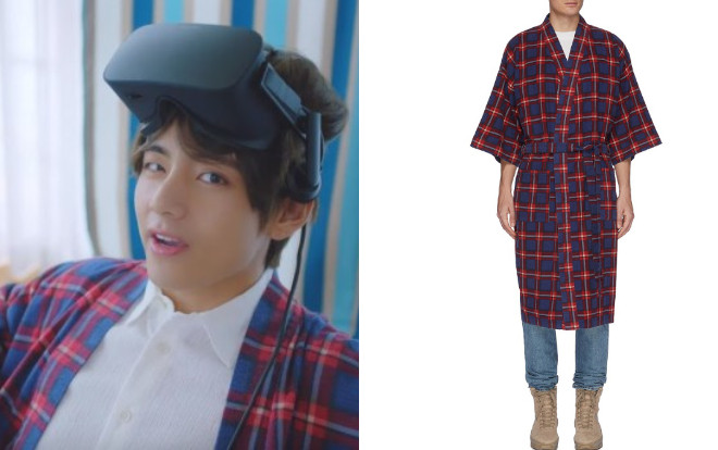 V (BTS) chỉ mặc vài phút trong clip mà chiếc áo sọc ca rô đã cháy hàng nhanh chóng Ảnh 2
